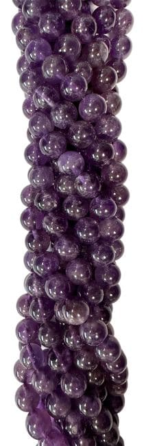 Perles Rondes sur Fil Améthyste Uruguay A 6-7mm chez Arabesk