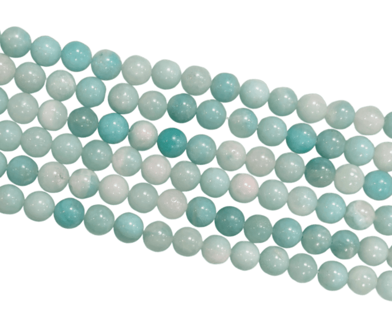 Perles Rondes sur Fil Amazonite Brésil A 8-9mm chez Arabesk