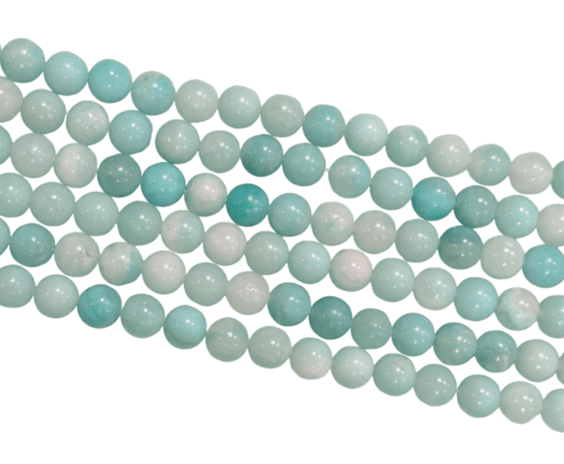 Perles Rondes sur Fil Amazonite Brésil A 6mm chez Arabesk