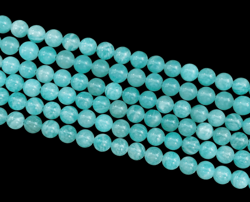 Perles Rondes sur Fil Amazonite États-Unis AA+ 6mm chez Arabesk