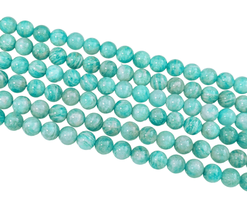 Perles Rondes sur Fil Amazonite Pérou AA 8mm chez Arabesk