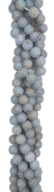 Angelite perles 10mm sur fil 40cm chez Arabesk