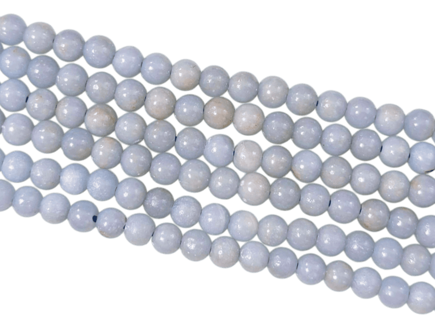 Fil de Perles Rondes Angélite A 4-5 mm chez Arabesk