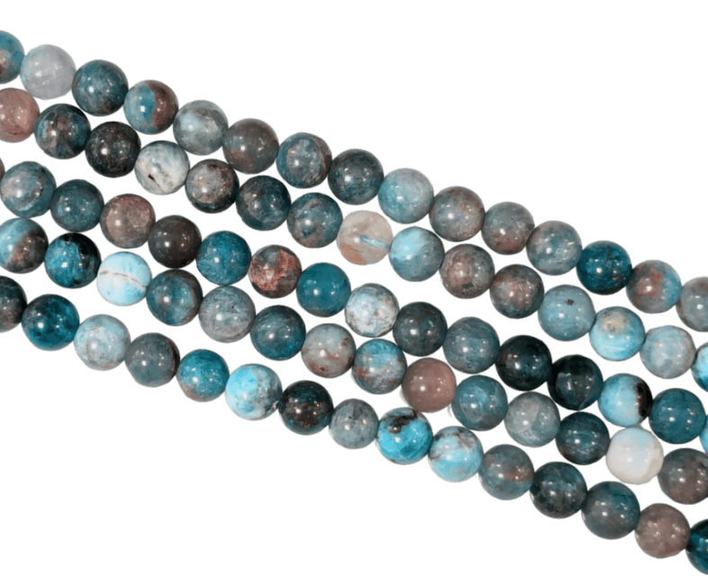 Apatite Bleue perles 5.5-6mm sur fil 40cm chez Arabesk