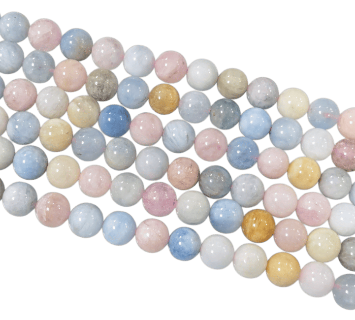 Béryls A perles 10mm sur fil 40cm chez Arabesk