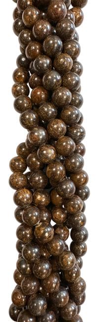Bronzite A perles 6mm sur fil 40cm chez Arabesk|cz