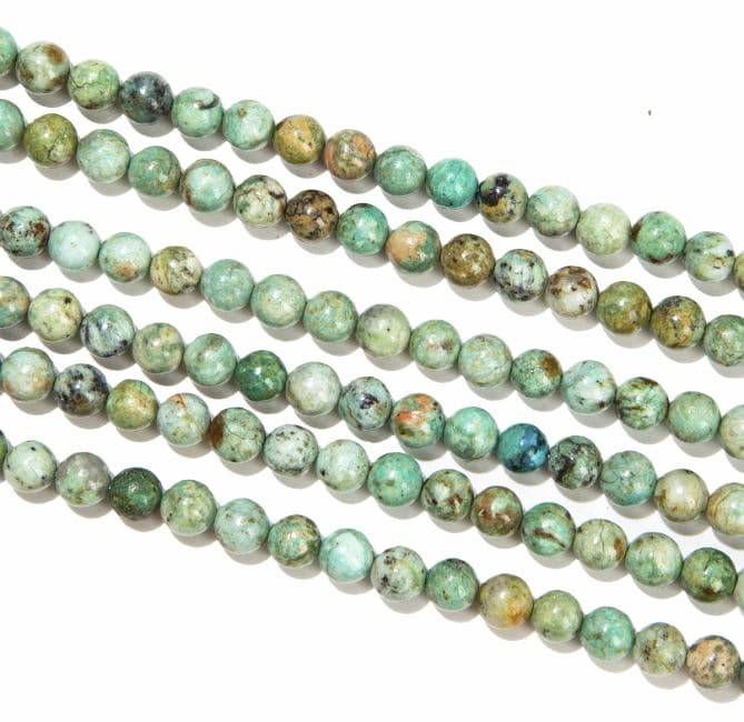 Chrysocolle A perles 6-7mm sur fil 40cm chez Arabesk