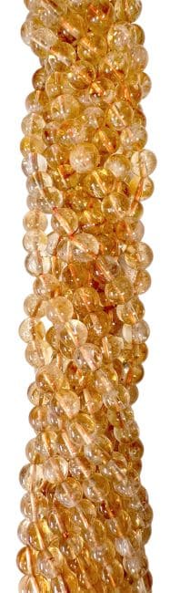 Perles Rondes sur Fil Citrine Chauffée AA 10mm chez Arabesk