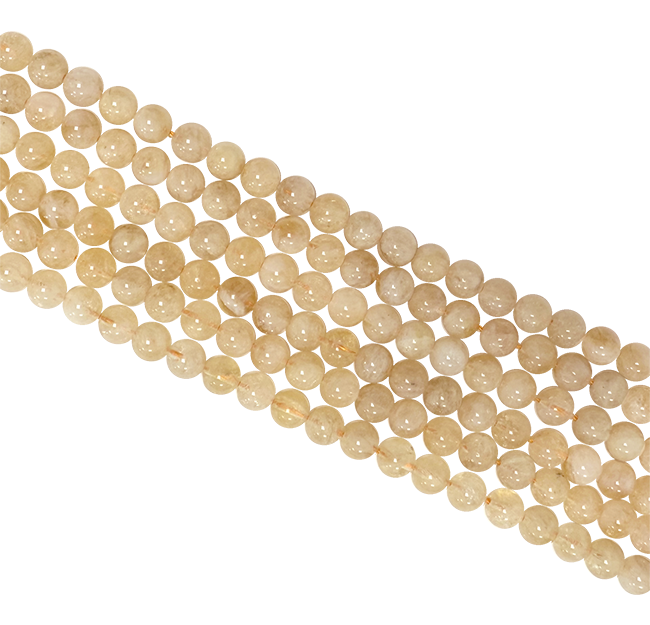 Perles Rondes sur Fil Citrine Naturelle AB 6mm chez Arabesk