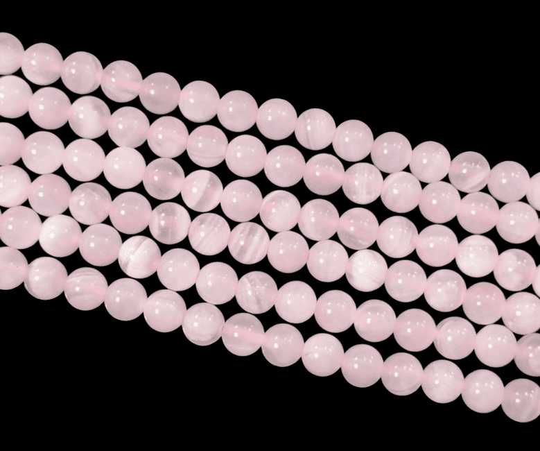 Calcite Rose AA 6mm sur fil 40cm chez Arabesk