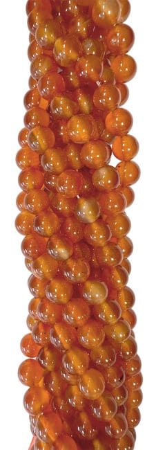 Perles Rondes sur Fil Cornaline A 4mm chez Arabesk