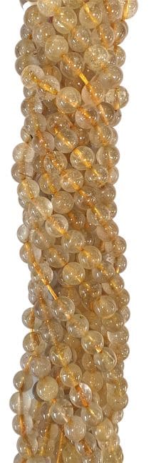 Perles Rondes sur Fil Cristal de Roche Rutile A+ 5-6mm chez Arabesk