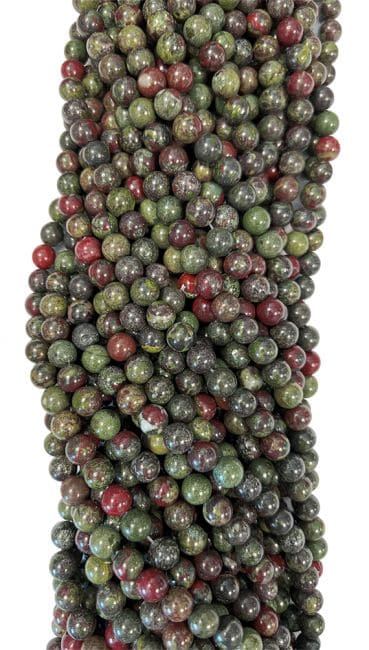 Perles Rondes sur Fil Jaspe Sang de Dragon A 6mm chez Arabesk