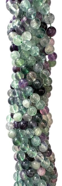 Fil de Perles Rondes Fluorite A 6 mm chez Arabesk