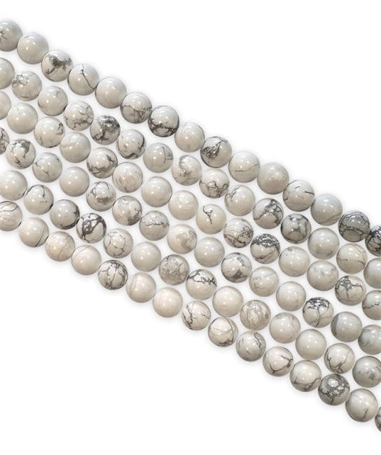 Perles Rondes sur Fil Howlite A 10mm chez Arabesk|cz