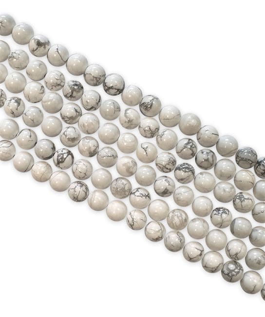 Fil de Perles Rondes Howlite A 4 mm chez Arabesk|cz