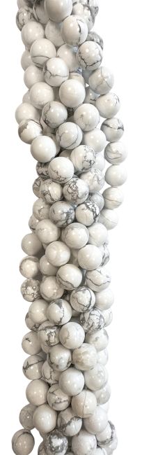 Perles Rondes sur Fil Howlite A 6mm chez Arabesk