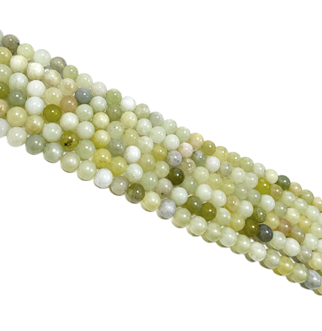 Perles Rondes sur Fil Jade de Chine A 6 mm chez Arabesk