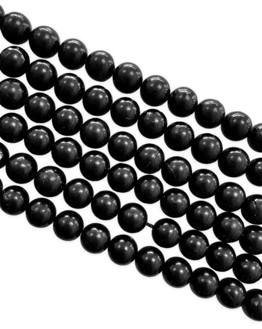 Perles Jais A 6mm sur fil 40cm chez Arabesk