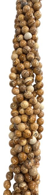 Perles Rondes sur Fil Jaspe Paysage A 10mm chez Arabesk