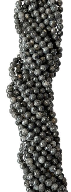 Perles Rondes sur Fil Larvikite A 4mm chez Arabesk