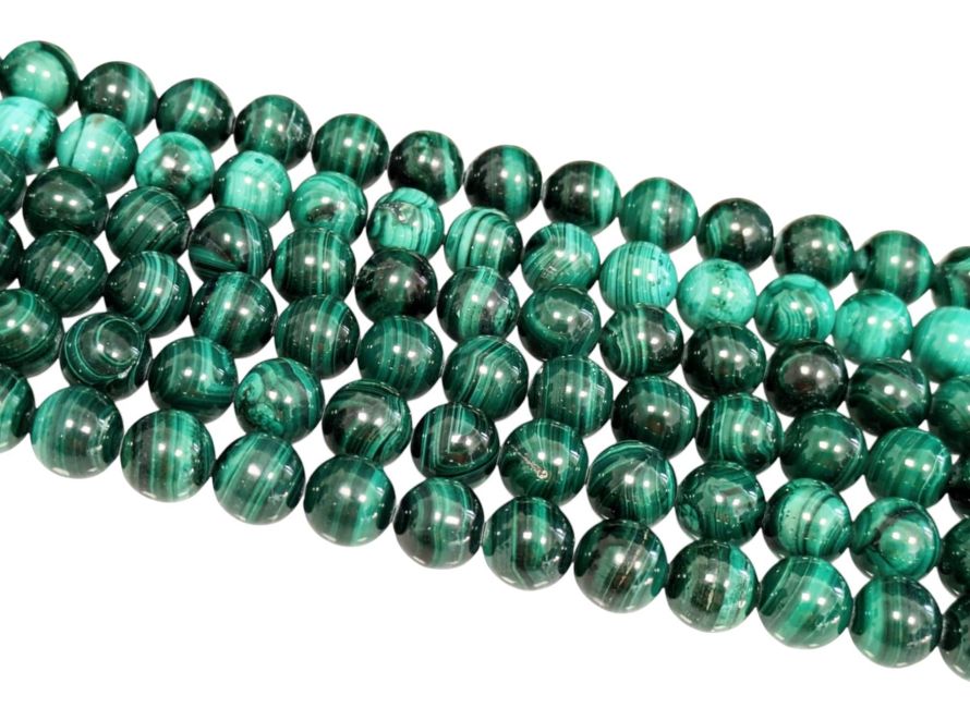 Perles Rondes sur Fil Malachite A 10mm chez Arabesk