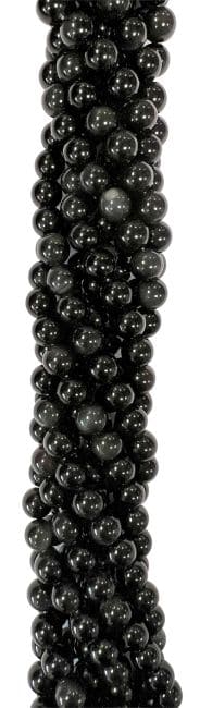 Obsidienne Œil Céleste A perles 4mm sur fil 40cm chez Arabesk