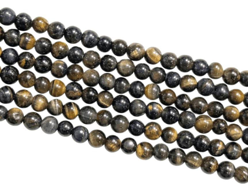 Fil de Perles Rondes Oeil de Faucon A 4 mm chez Arabesk