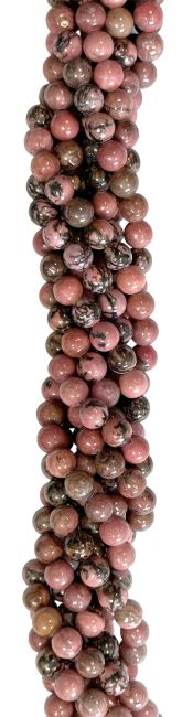 Fil de Perles Rondes Rhodonite A 4 mm chez Arabesk