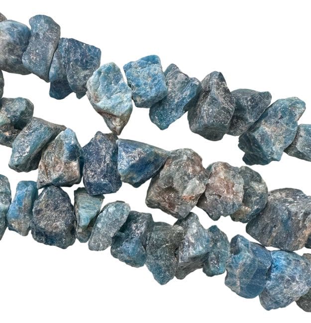 Apatite Bleue A Pierres Brutes 13-20mm sur fil 40cm chez Arabesk