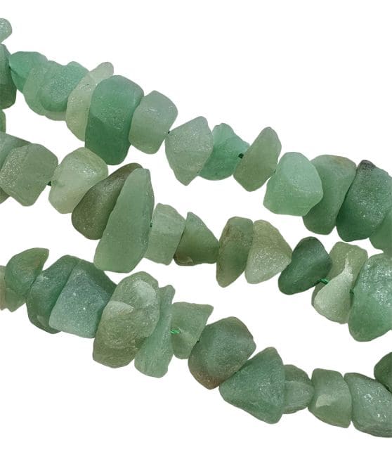 Aventurine Verte Pierres Brutes 13-20mm sur fil 40cm chez Arabesk
