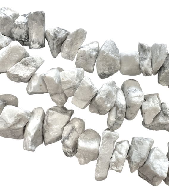 Howlite A Pierres Brutes 13-20mm sur fil 40cm chez Arabesk