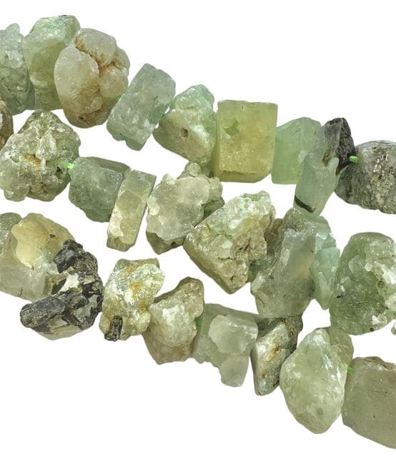 Prehnite A Pierres Brutes 13-20mm sur fil 40cm chez Arabesk