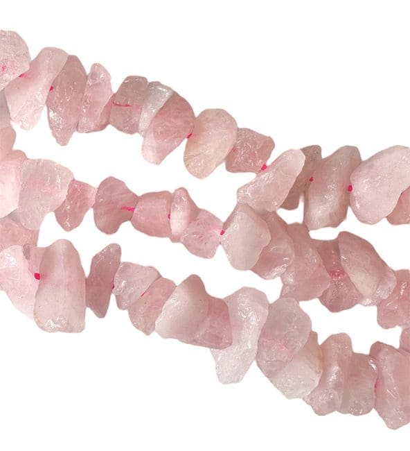 Quartz Rose A Pierres Brutes 13-20mm sur fil 40cm chez Arabesk