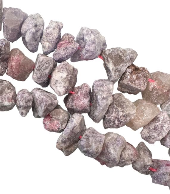 Tourmaline Rose A Pierres Brutes 13-20mm sur fil 40cm chez Arabesk