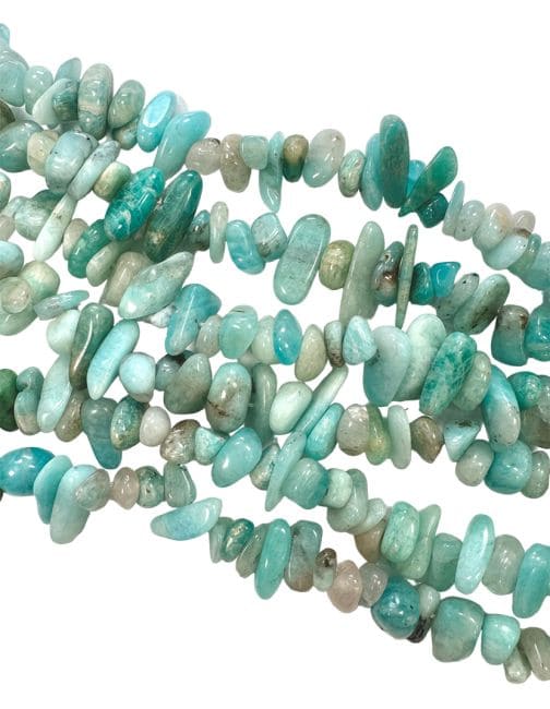 Amazonite Russie A chips 5-8mm sur fil 80cm chez Arabesk