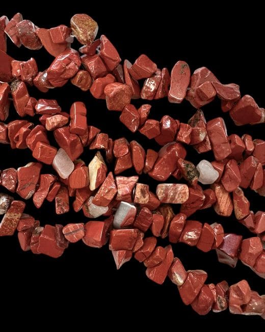 Jaspe Rouge chips 5-8mm sur fil 80cm chez Arabesk|cz