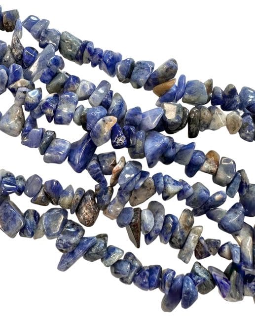 Sodalite A chips 5-8mm sur fil 80cm chez Arabesk