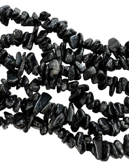 Tourmaline Noire A chips 3-8mm sur fil 80cm chez Arabesk