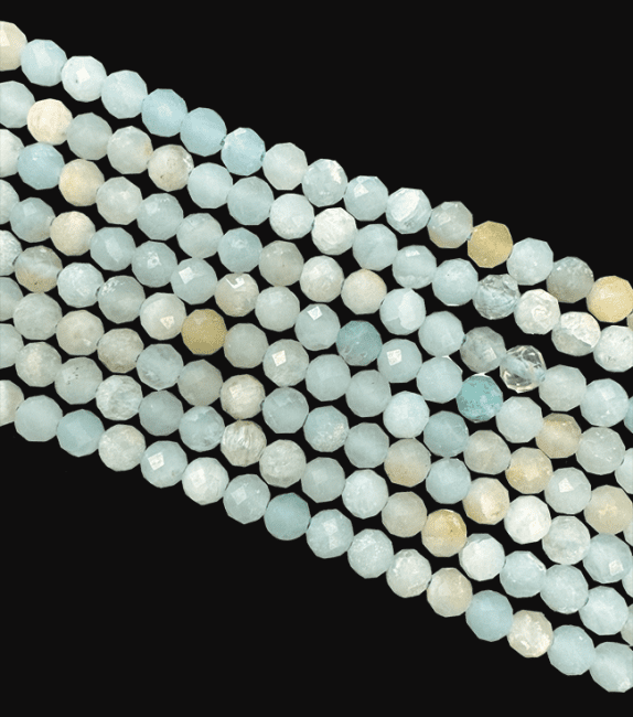 Perles Facettées sur Fil Amazonite AA 3mm chez Arabesk|cz
