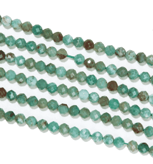 Perles Facettées sur Fil Chrysocolle A 3mm chez Arabesk
