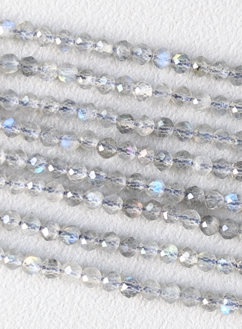 Perles Facettées sur Fil Labradorite AA 3mm chez Arabesk