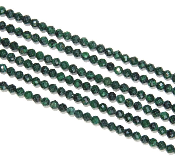 Perles Facettées sur Fil Malachite AA 3mm chez Arabesk
