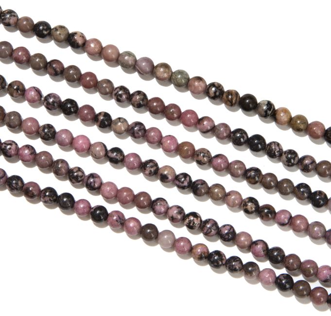 Rhodonite Facettée A perles 3mm sur fil 40cm chez Arabesk