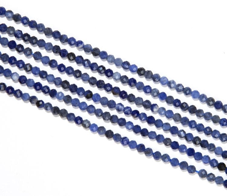 Sodalite Facettée AA perles 3mm sur fil 40cm chez Arabesk