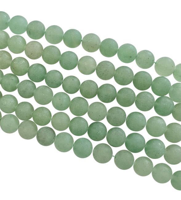 Aventurine Verte A perles mates 8mm sur fil 40cm chez Arabesk
