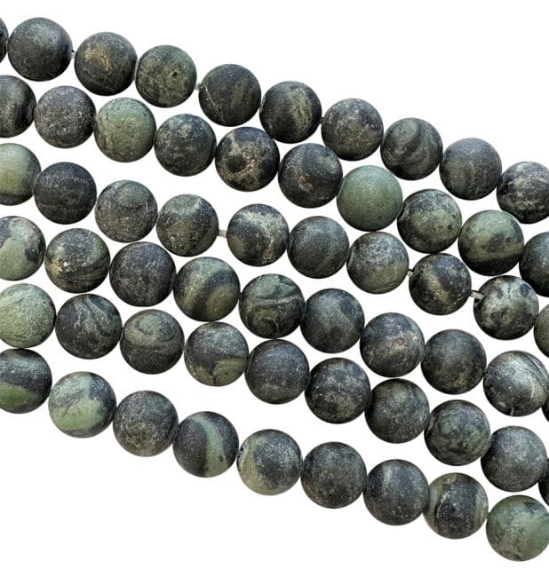 Jaspe Kambaba A perles mates 6mm sur fil 40cm chez Arabesk