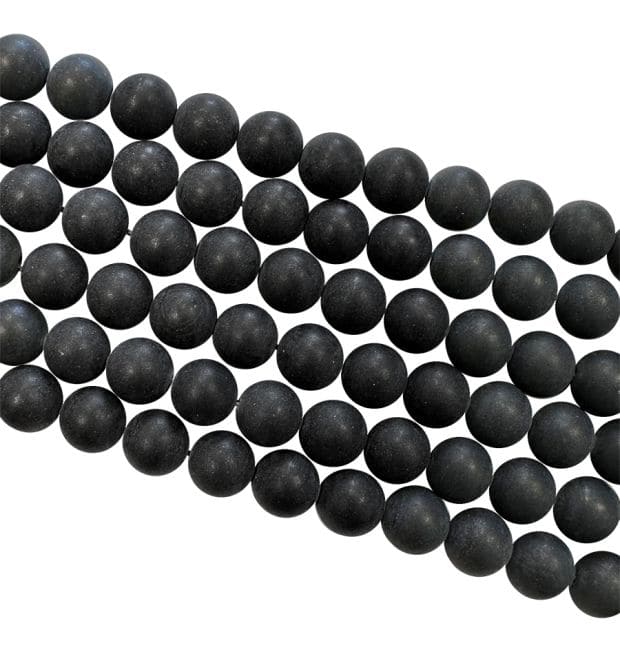 Fil de Perles Rondes Mates Onyx A 8 mm chez Arabesk