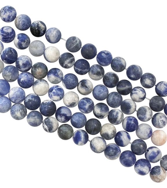 Sodalite perles mates 6mm sur fil 40cm chez Arabesk