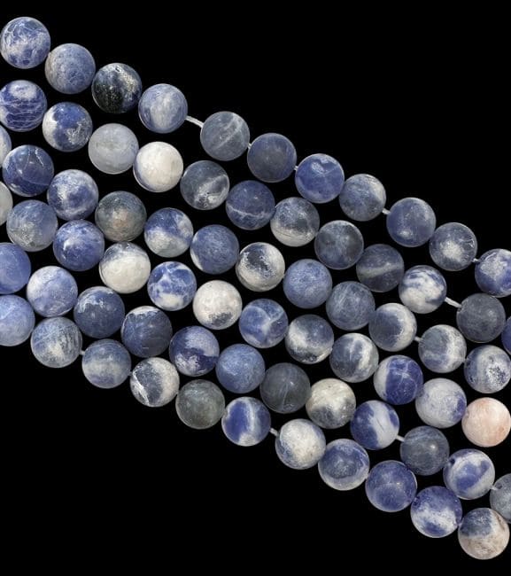 Sodalite perles mates 6mm sur fil 40cm chez Arabesk|cz